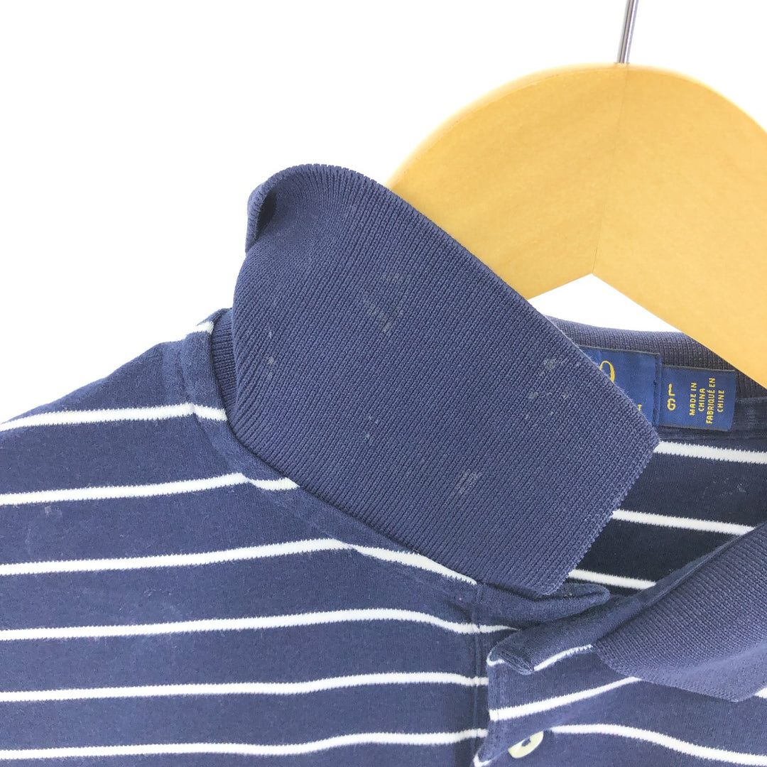 Ralph Lauren POLO RALPH LAUREN CUSTOM SLIM FIT short sleeve striped polo shirt men's size L / eaa466531