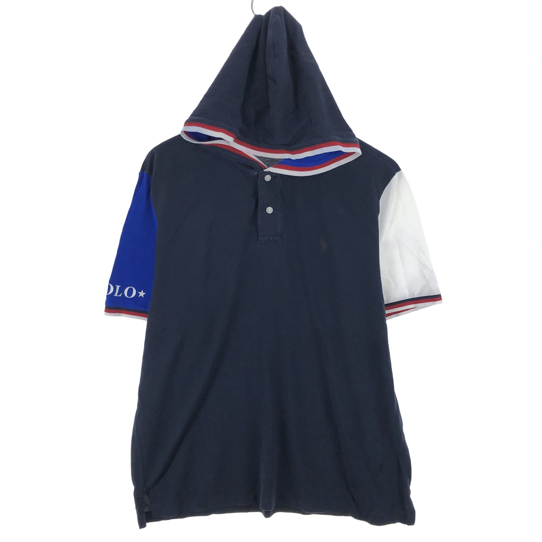 Ralph Lauren POLO RALPH LAUREN Hooded short sleeve polo shirt Men's L equivalent /eaa466542