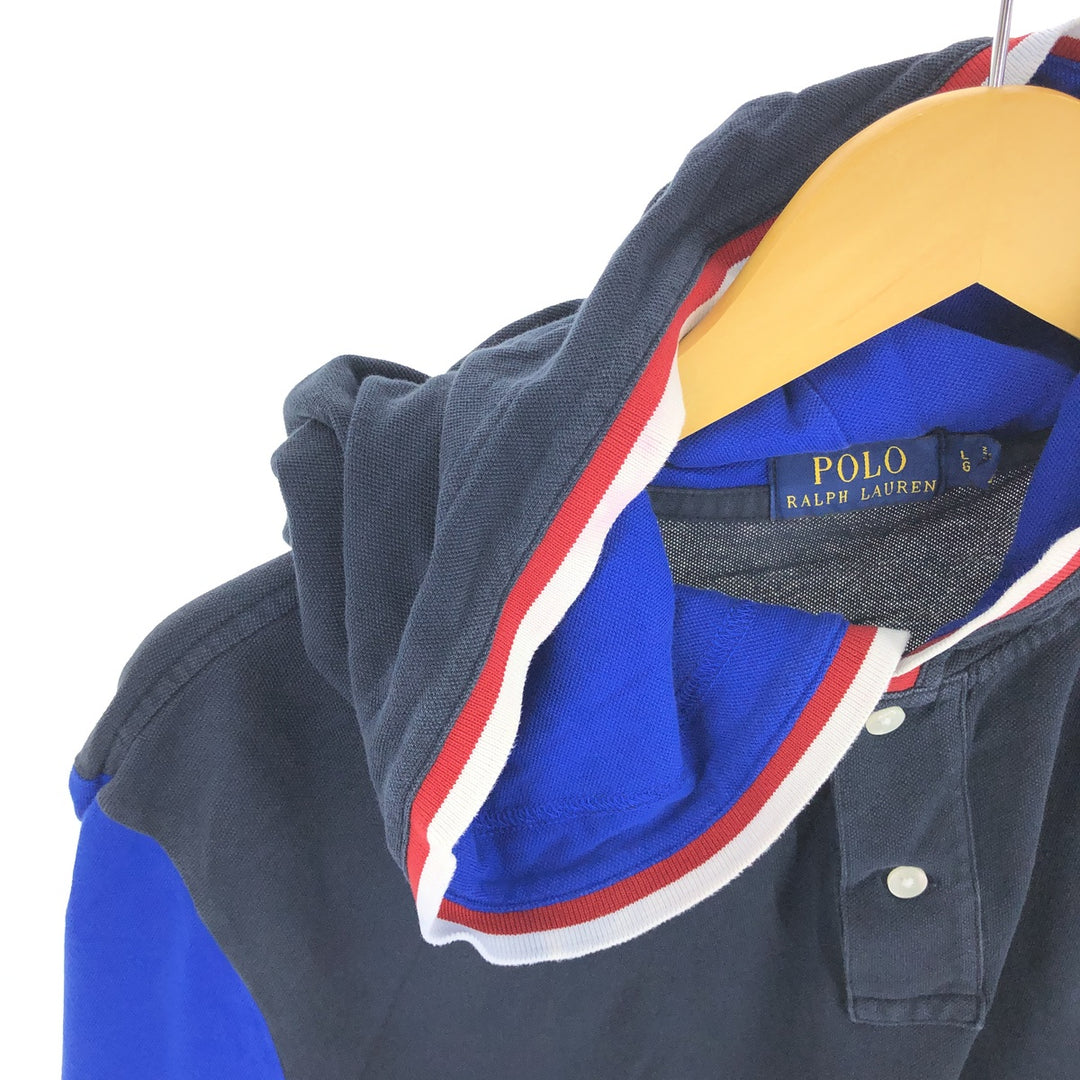 Ralph Lauren POLO RALPH LAUREN Hooded short sleeve polo shirt Men's L equivalent /eaa466542