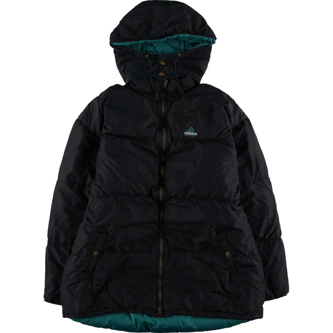 Vintage 90'S adidas EQUIPMENT down parka, men's size XL polyester black type Vintage Second Hand