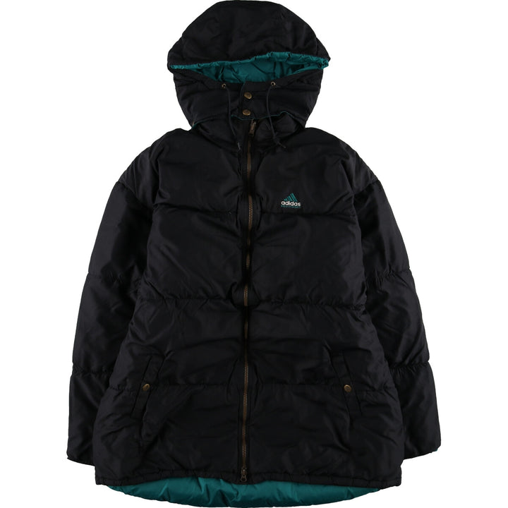 Vintage 90'S adidas EQUIPMENT down parka, men's size XL polyester black type Vintage Second Hand