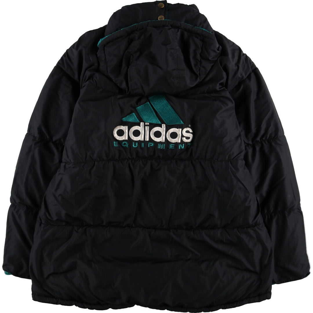 Vintage 90'S adidas EQUIPMENT down parka, men's size XL polyester black type Vintage Second Hand
