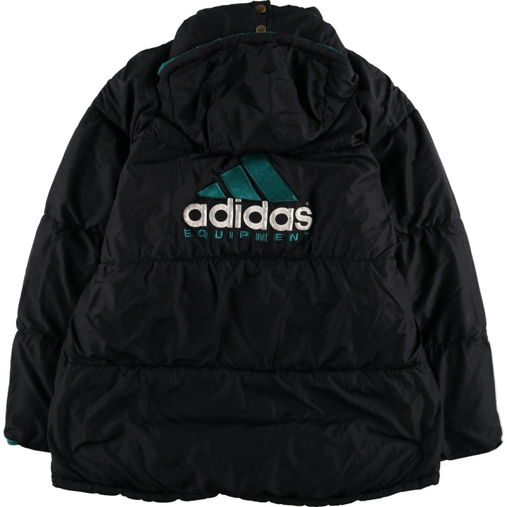 Vintage 90'S adidas EQUIPMENT down parka, men's size XL polyester black type Vintage Second Hand