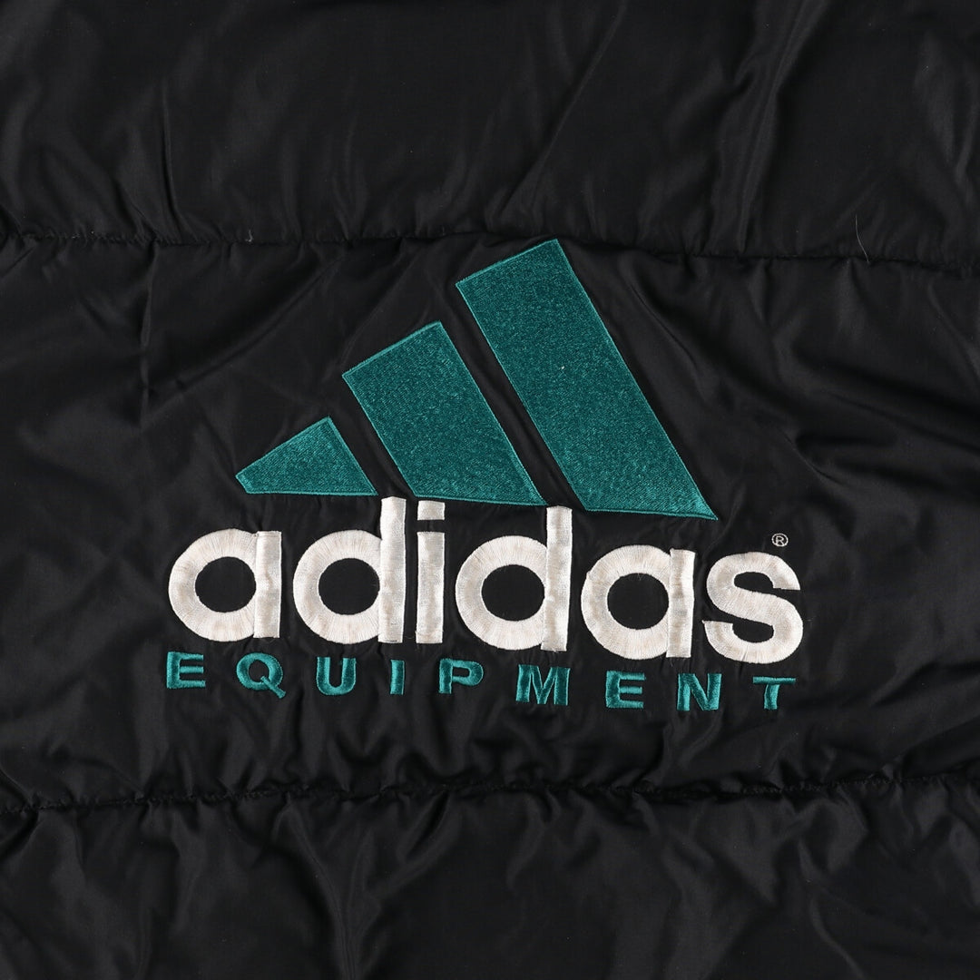 Vintage 90'S adidas EQUIPMENT down parka, men's size XL polyester black type Vintage Second Hand