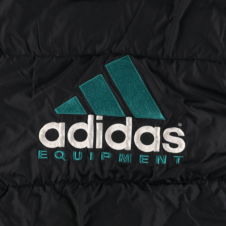 Vintage 90'S adidas EQUIPMENT down parka, men's size XL polyester black type Vintage Second Hand