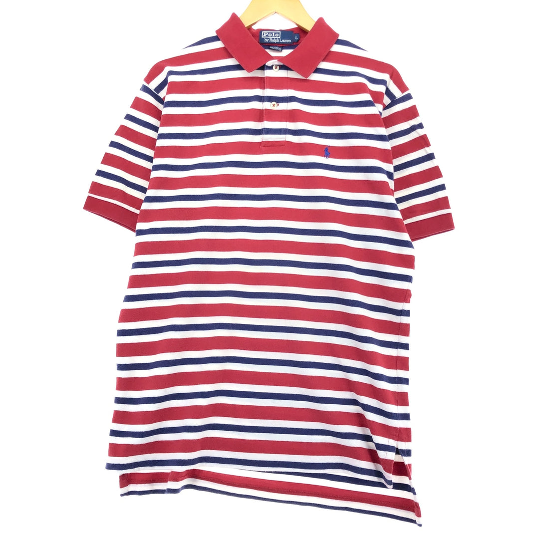 Ralph Lauren POLO by Ralph Lauren Multi-border short sleeve border polo shirt Men's L /eaa466587