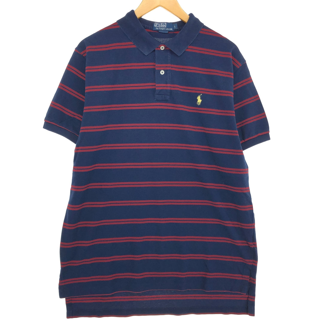 Ralph Lauren POLO by Ralph Lauren short sleeve striped polo shirt men's size L / eaa466603