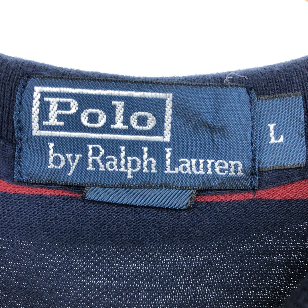 Ralph Lauren POLO by Ralph Lauren short sleeve striped polo shirt men's size L / eaa466603