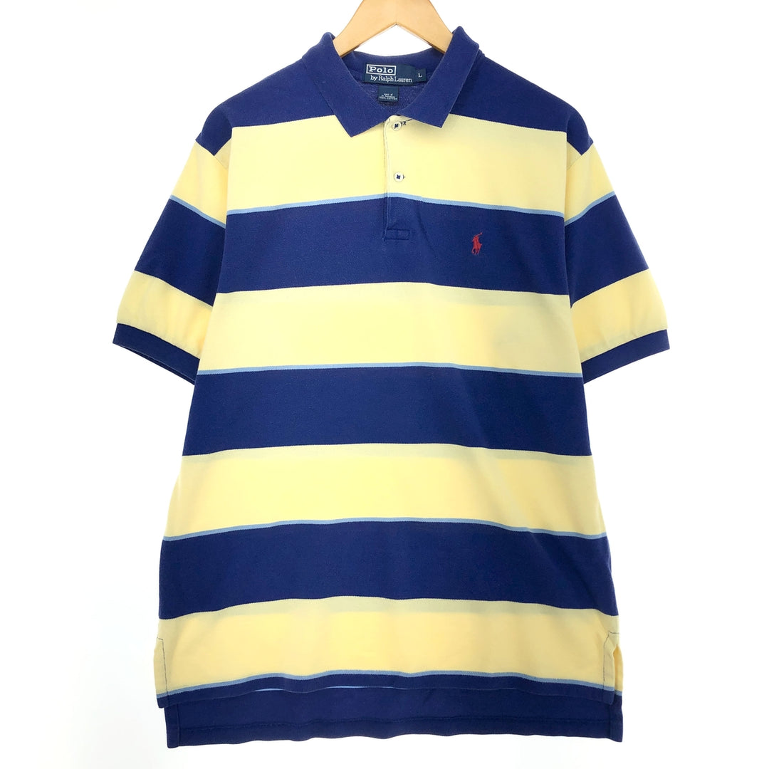 Ralph Lauren POLO by Ralph Lauren short sleeve striped polo shirt, men's size L / eaa466646