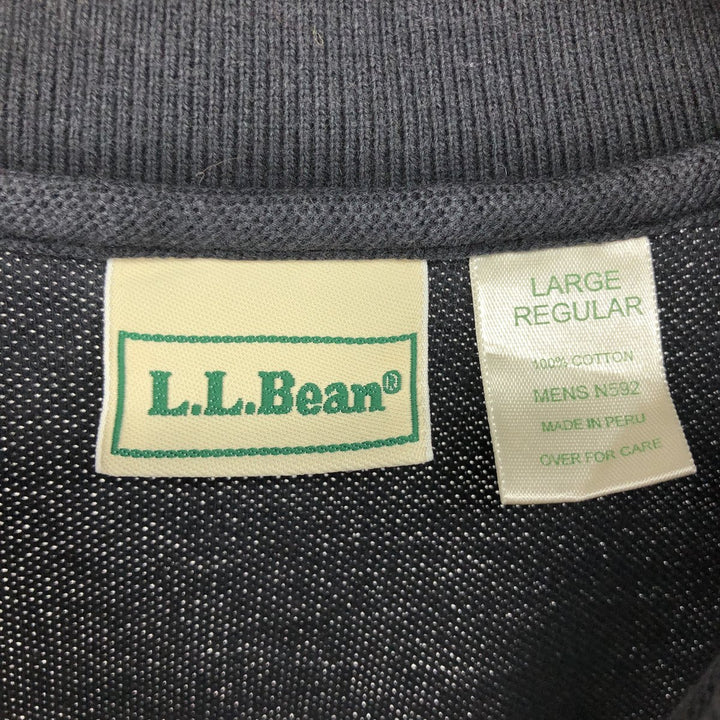 80s-90'S LLBean short sleeve polo shirt, men's size L, vintage /eaa466648