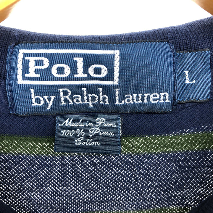 Ralph Lauren POLO by Ralph Lauren short sleeve striped polo shirt, men's size L / eaa466653