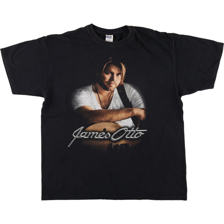 Anvil James Otto Band T-shirt, Men's XL size cotton black type Vintage Second Hand