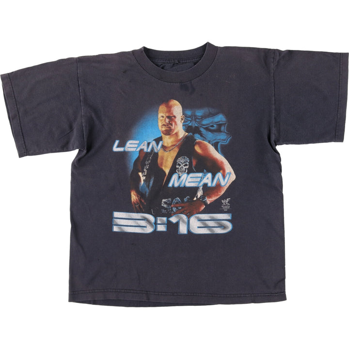 WWF STONE COLD Stone Cold Steve Austin sports print T-shirt men's M size vintage /eaa466694