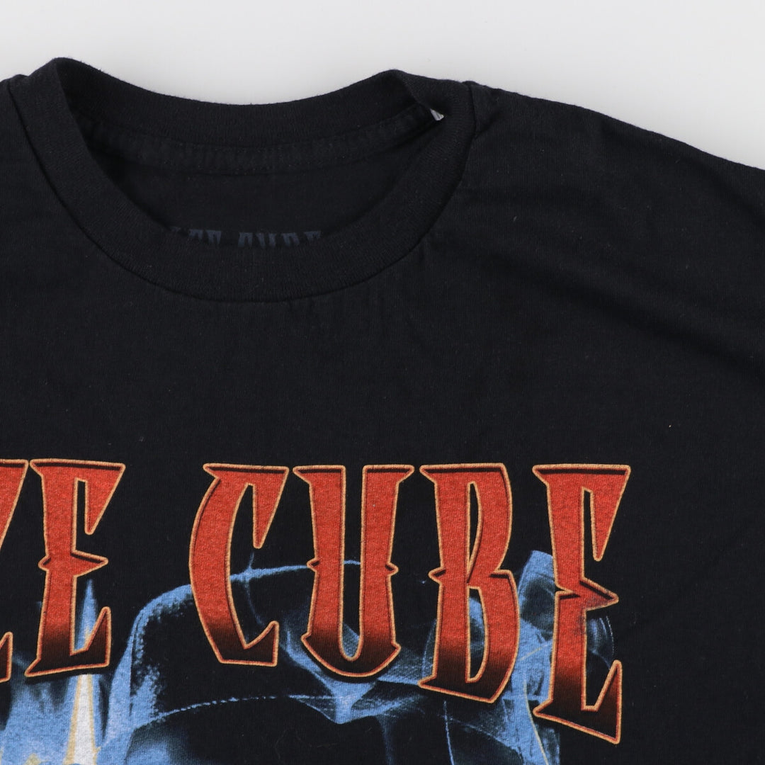ICE CUBE Rap T-shirt, Men's XL size cotton black type Vintage Second Hand