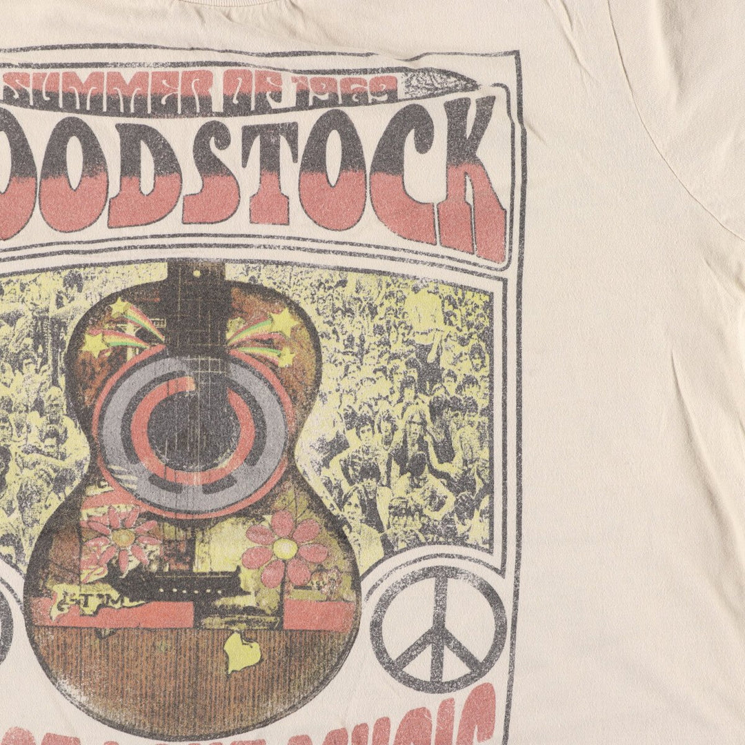 LIFE WOODSTOCK Woodstock Festival Band T-Shirt, Made in Haiti, Men's L size /eaa466696