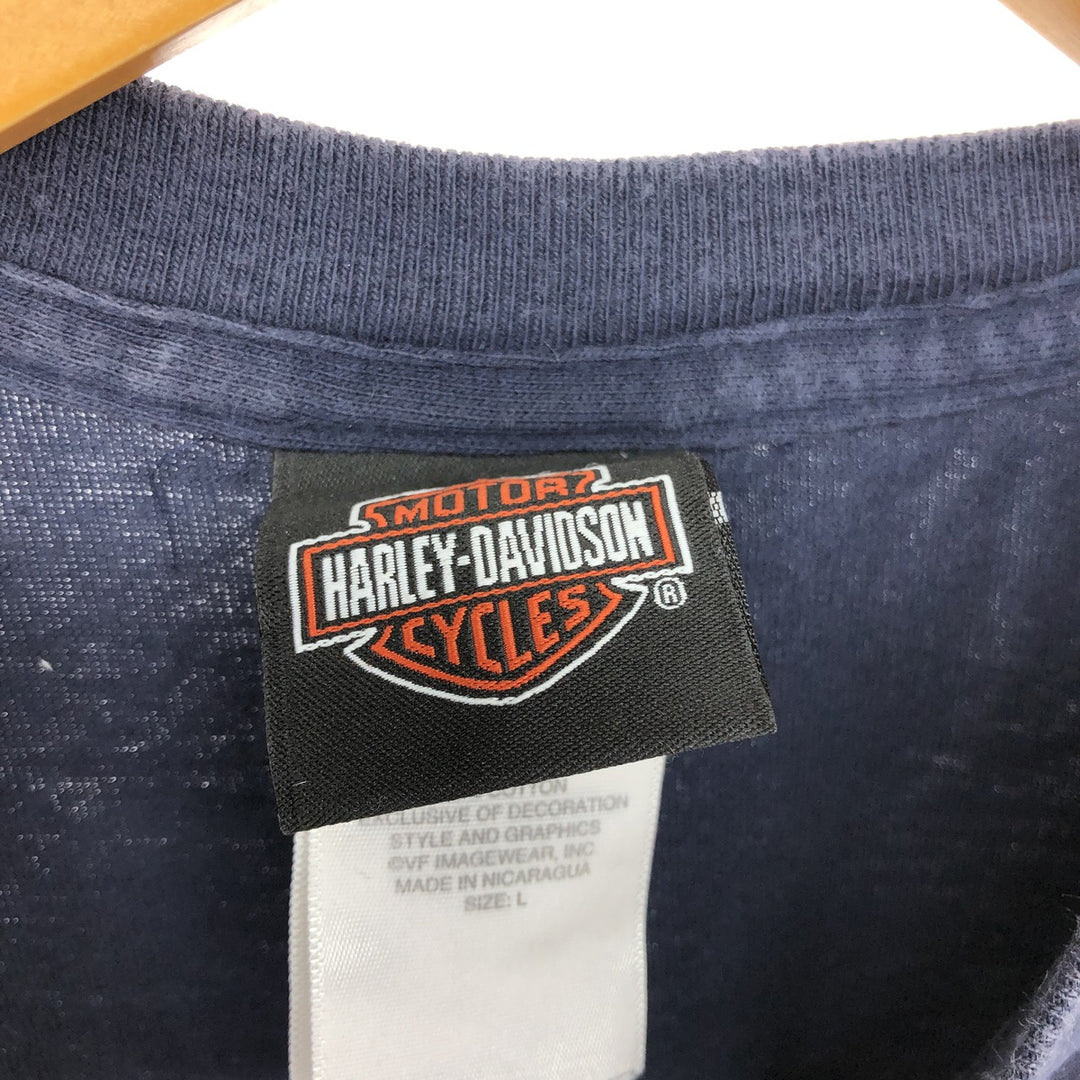 Harley-Davidson Pin-up Girl Motorcycle Bike T-shirt Men's L size / eaa466720