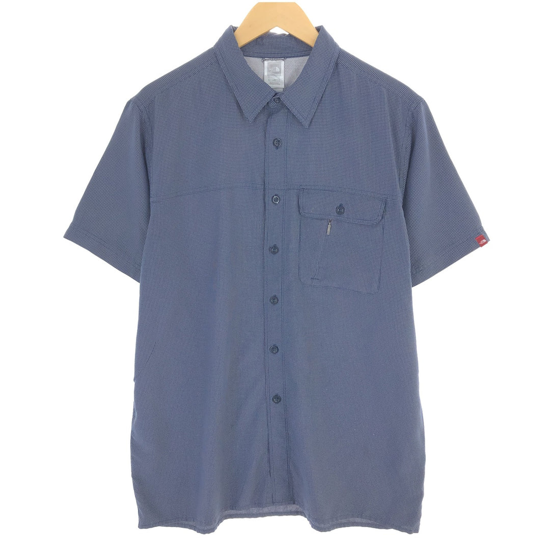 THE NORTH FACE Check Pattern Short Sleeve Fishing Shirt Men's L size / eaa466744