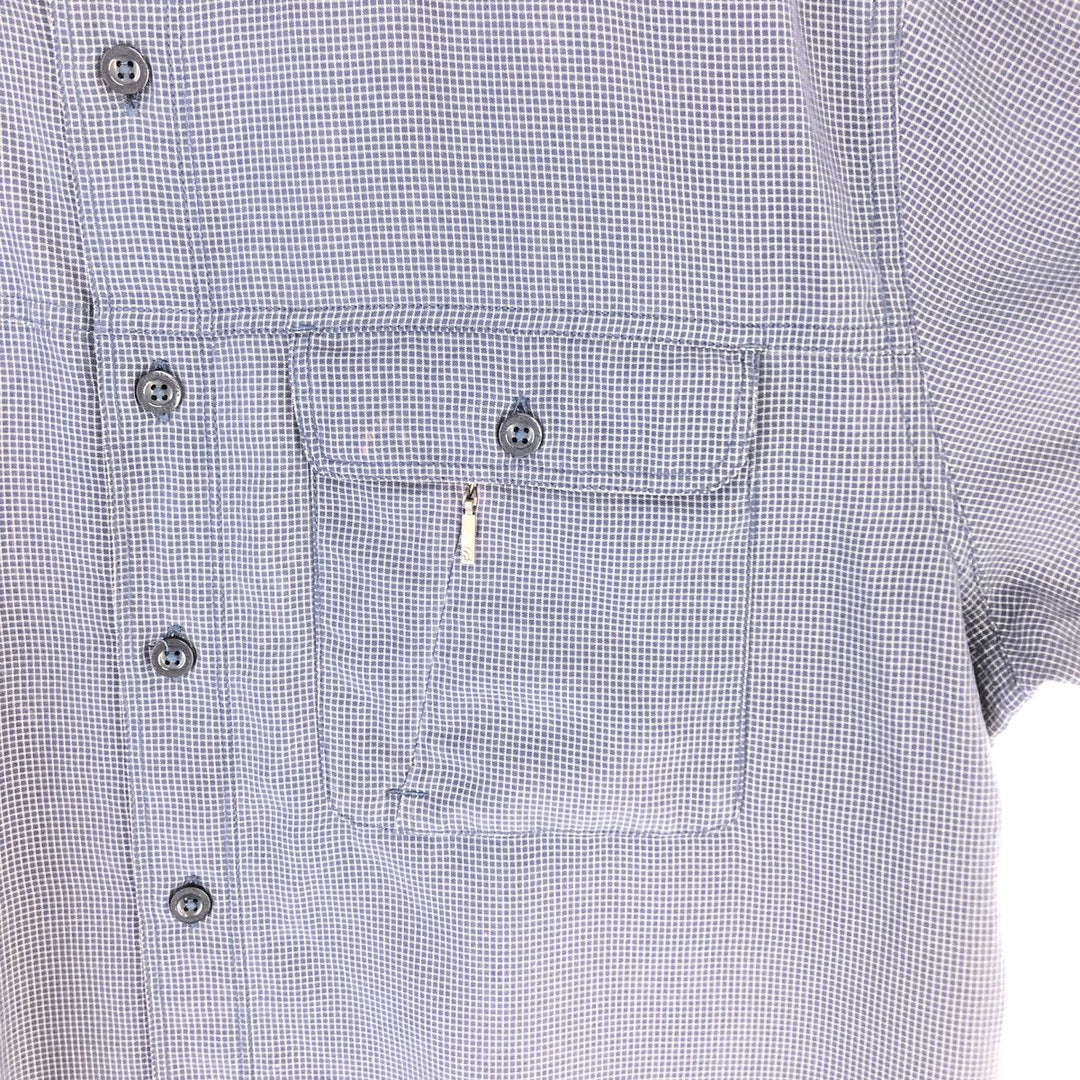 THE NORTH FACE Check Pattern Short Sleeve Fishing Shirt Men's L size / eaa466744