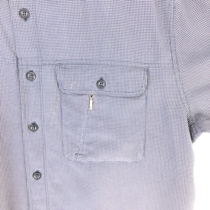 THE NORTH FACE Check Pattern Short Sleeve Fishing Shirt Men's L size / eaa466744