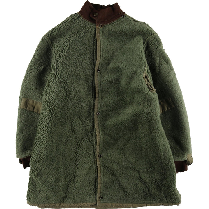 1960'S Canadian Military Boa Liner Jacket, Large, Men's Size L, Vintage unclear Khaki type sage green Vintage Second Hand