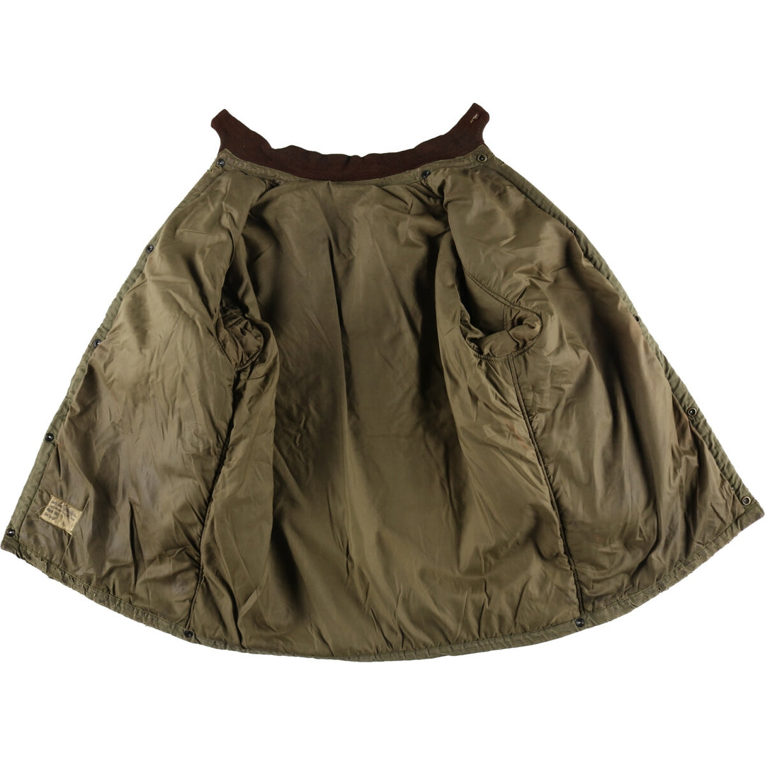 1960'S Canadian Military Boa Liner Jacket, Large, Men's Size L, Vintage unclear Khaki type sage green Vintage Second Hand