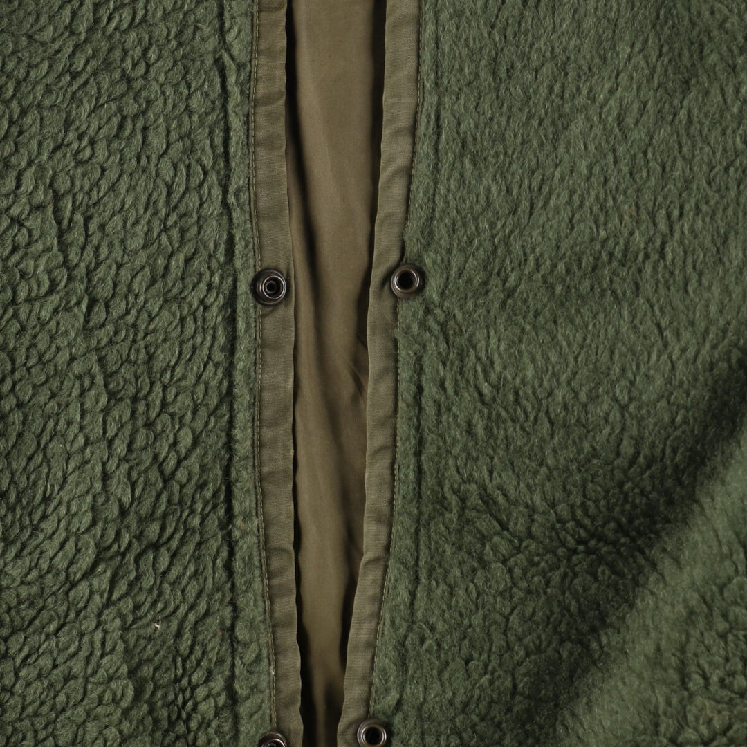 1960'S Canadian Military Boa Liner Jacket, Large, Men's Size L, Vintage unclear Khaki type sage green Vintage Second Hand