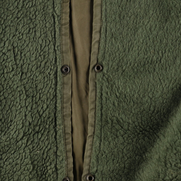 1960'S Canadian Military Boa Liner Jacket, Large, Men's Size L, Vintage unclear Khaki type sage green Vintage Second Hand