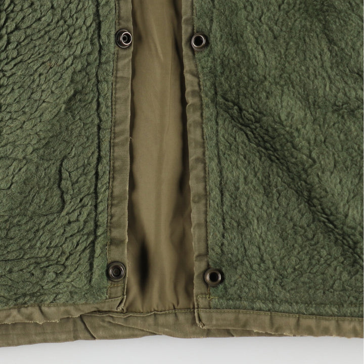 1960'S Canadian Military Boa Liner Jacket, Large, Men's Size L, Vintage unclear Khaki type sage green Vintage Second Hand