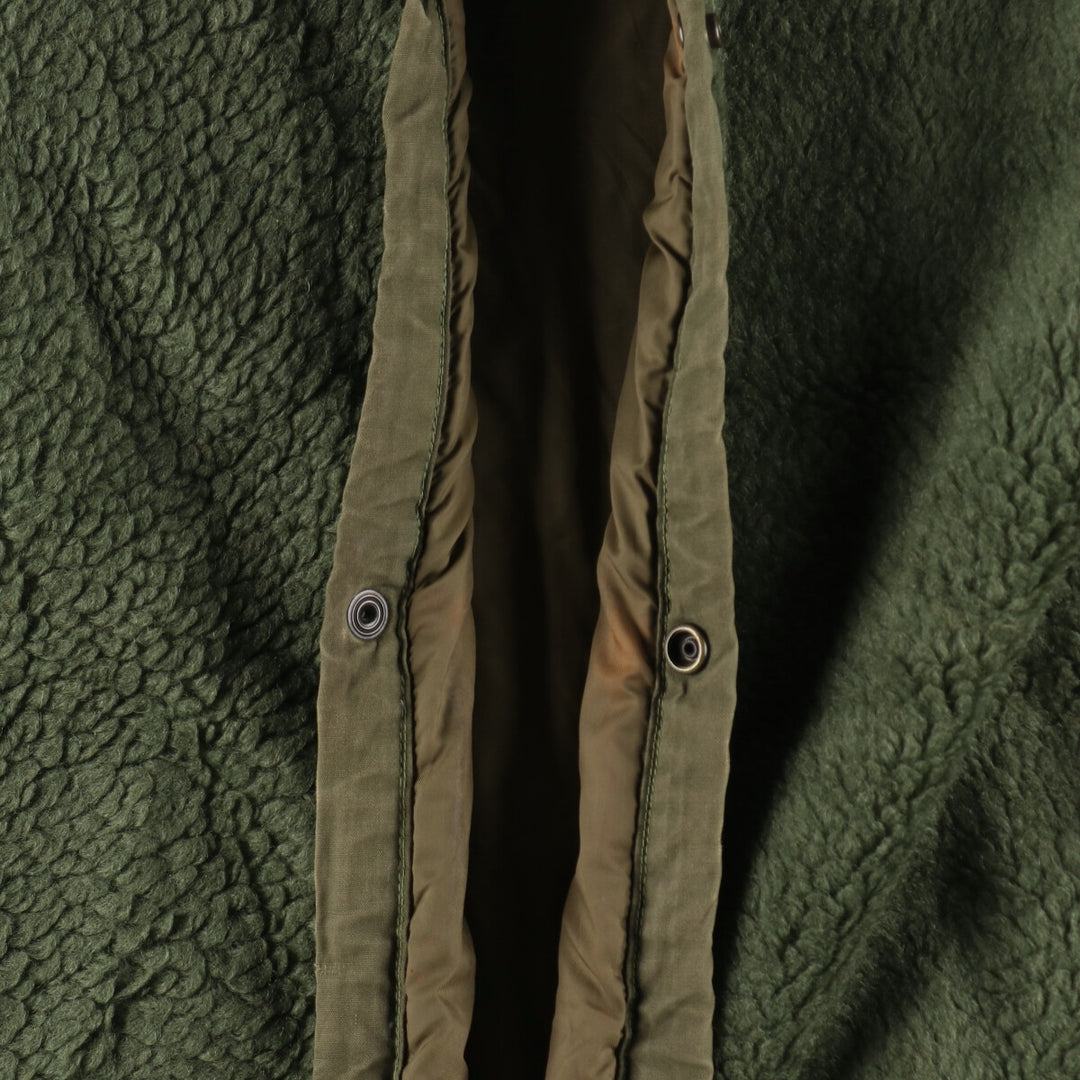 1960'S Canadian Military Boa Liner Jacket, Large, Men's Size L, Vintage unclear Khaki type sage green Vintage Second Hand
