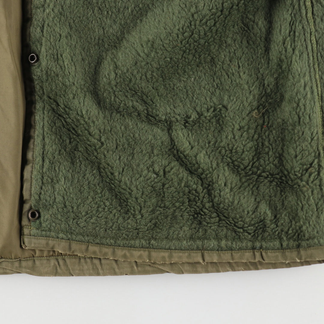 1960'S Canadian Military Boa Liner Jacket, Large, Men's Size L, Vintage unclear Khaki type sage green Vintage Second Hand