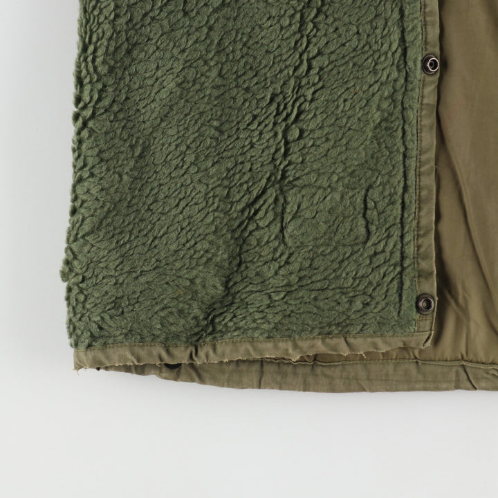 1960'S Canadian Military Boa Liner Jacket, Large, Men's Size L, Vintage unclear Khaki type sage green Vintage Second Hand