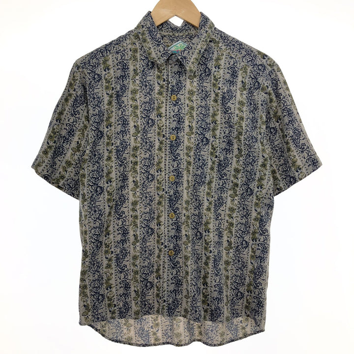 ROPIC Border pattern all-over print short-sleeve cotton shirt, men's size S /eaa466810