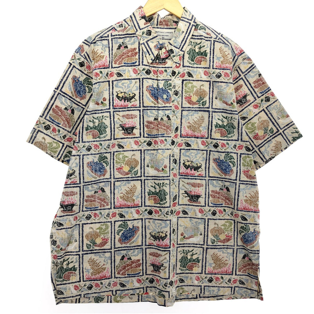 Reyn Spooner DIETRICH VAREZ COLLECTION All-over Print Pullover Button-Down Hawaiian Aloha Shirt Made in Hawaii Men's XL /eaa466817