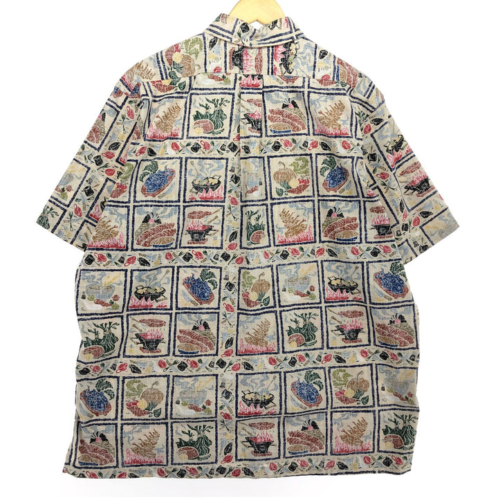 Reyn Spooner DIETRICH VAREZ COLLECTION All-over Print Pullover Button-Down Hawaiian Aloha Shirt Made in Hawaii Men's XL /eaa466817