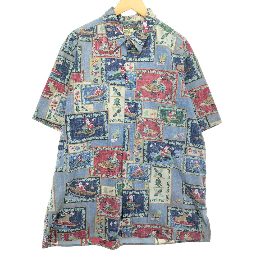 Reyn Spooner MELE KALIKIMAKA Christmas Limited Edition All-over Print Hawaiian Aloha Shirt Made in Hawaii Men's XXL /eaa466825