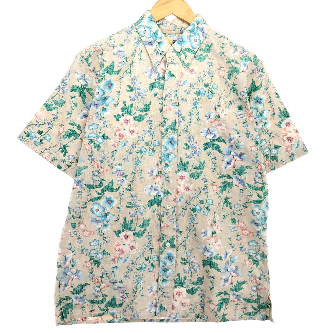 80'S Reyn Spooner Gold Tag Nude Tag All-Over Floral Hawaiian Aloha Shirt Made in Hawaii Men's M Vintage /eaa466831