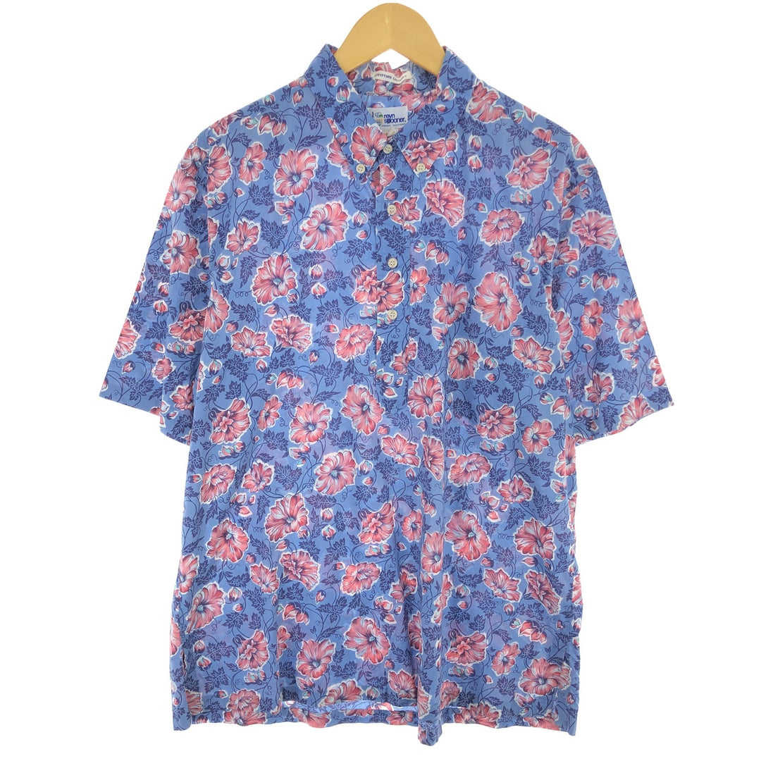 90'S Reyn Spooner Swimwear Tag Floral Pullover Button-Down Hawaiian Aloha Shirt Made in Hawaii Men's XL /eaa466838