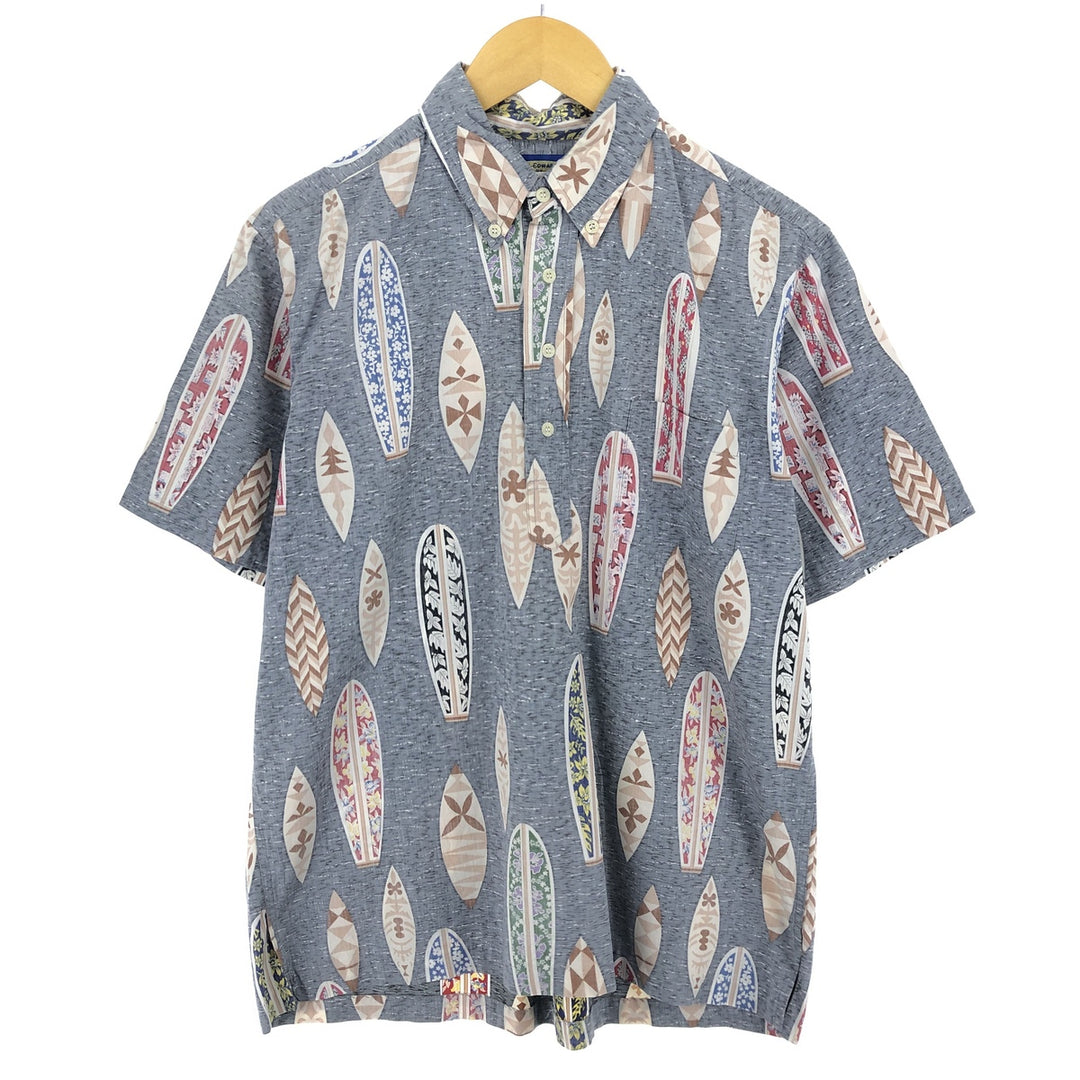 Reyn Spooner Phil Edwards All-Over Surfboard Pattern Pullover Hawaiian Aloha Shirt Made in Hawaii Men's M /eaa466842