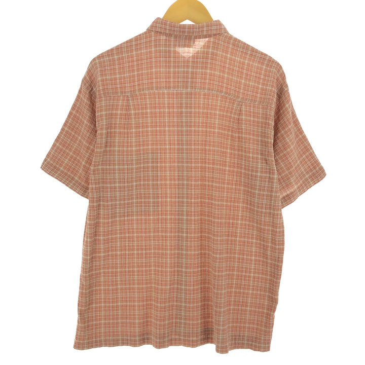 Patagonia ORGANIC COTTON crepe short sleeve cotton check shirt, men's size L / eaa466864