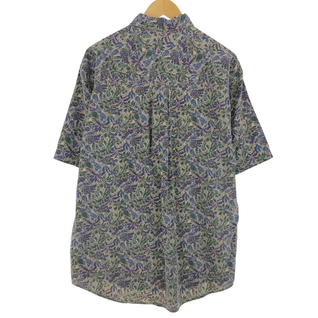 90'S Eddie Bauer all-over print short-sleeve cotton shirt, men's size L, vintage / eaa466871