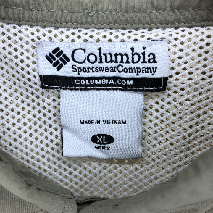 00'S Columbia Button-down Short Sleeve Fishing Shirt Men's XL /eaa466874