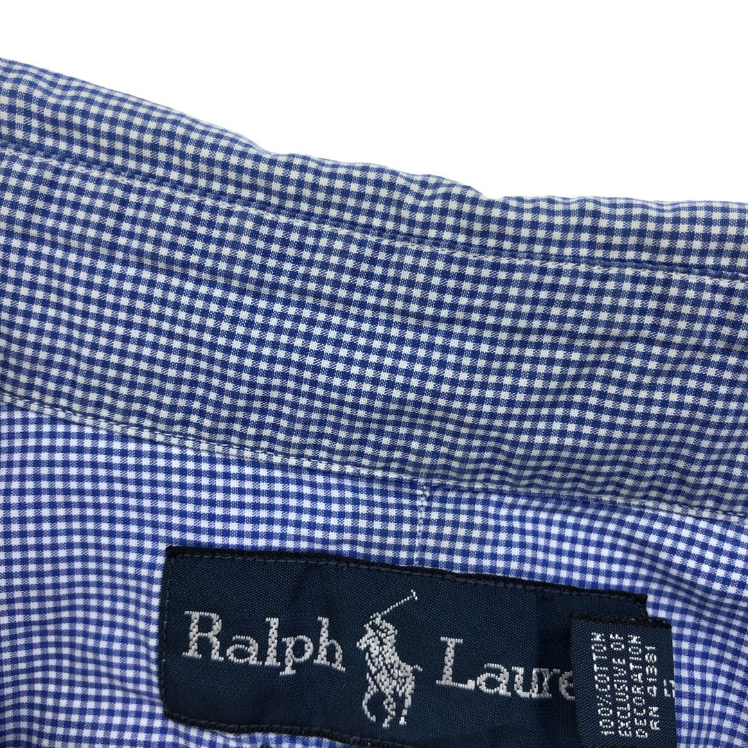 Ralph Lauren Classic Fit Gingham Check Short Sleeve Button Down Check Shirt Men's M Size Vintage / eaa466880