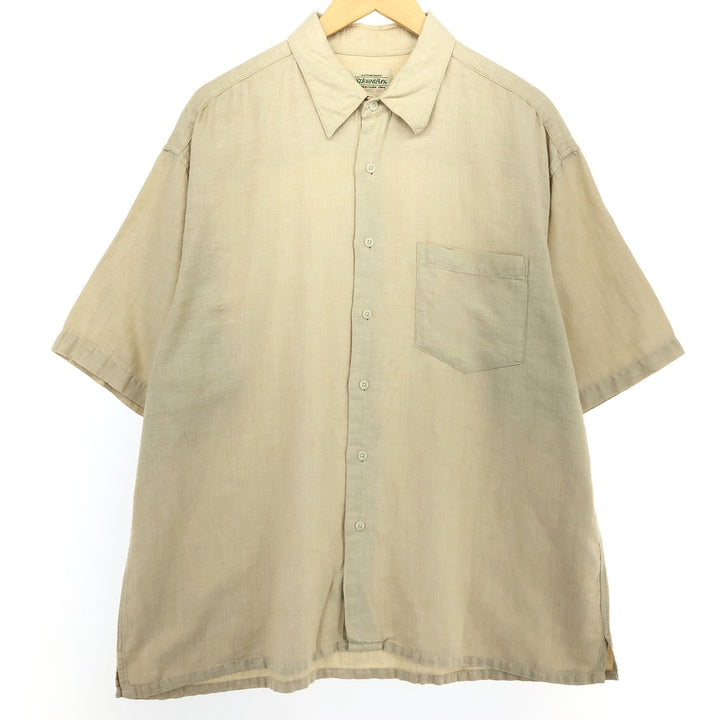 STJOHN'SBAY short sleeve linen shirt, men's equivalent to XL /eaa466890