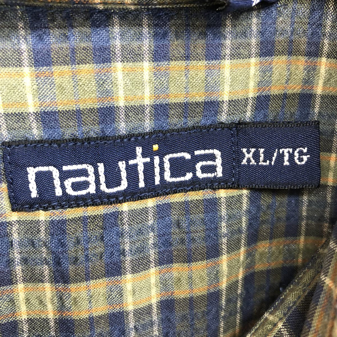 90'S NAUTICA short sleeve button down check shirt men's XL size vintage /eaa466894