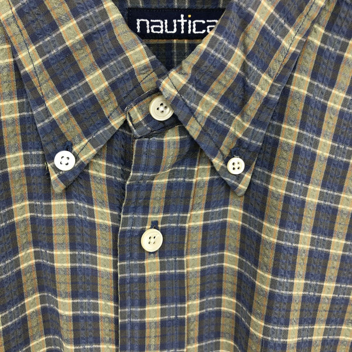 90'S NAUTICA short sleeve button down check shirt men's XL size vintage /eaa466894