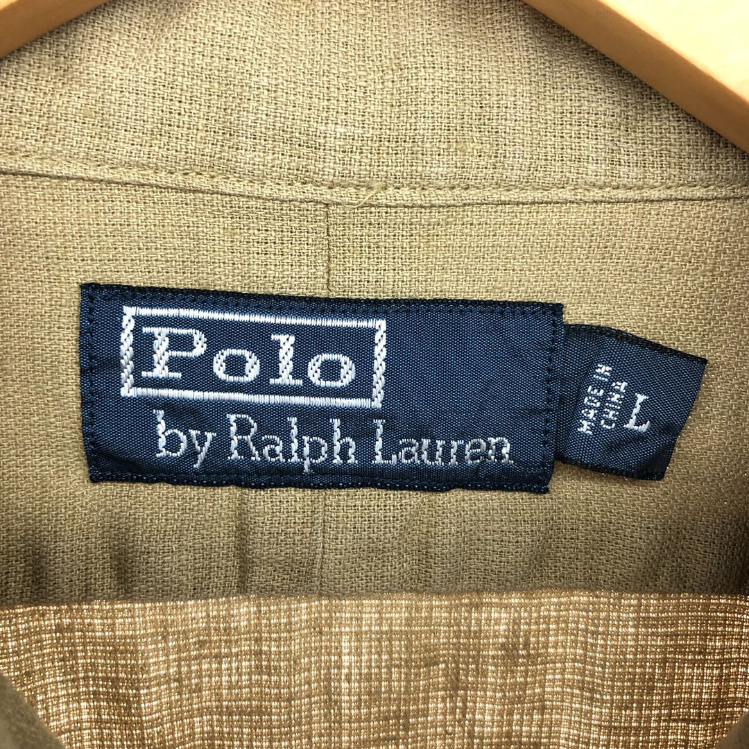 Ralph Lauren POLO RALPH LAUREN short sleeve linen shirt men's L equivalent /eaa466898