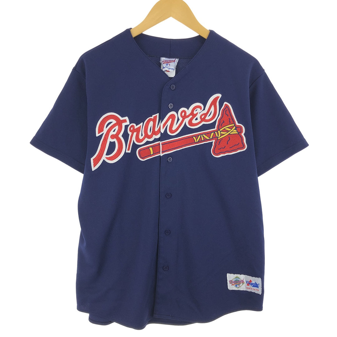 Majestic MLB ATLANTA BRAVES replica game shirt, baseball shirt, made in USA, men's XL equivalent, vintage /eaa466916