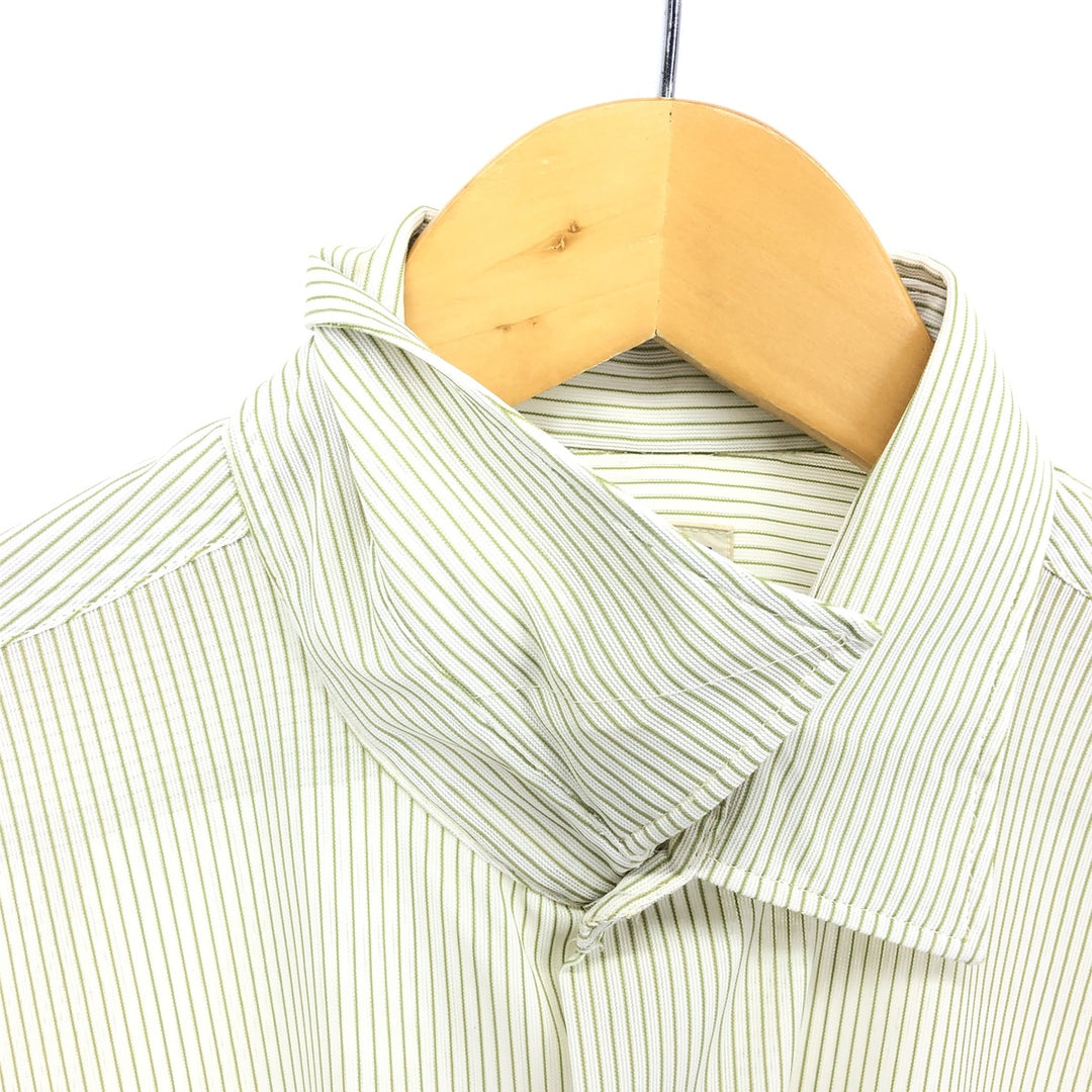 1960'S Town Craft PENNEY'S Stripe Pattern Wide Collar Short Sleeve Poly Shirt Men's M Size Vintage /eaa466940