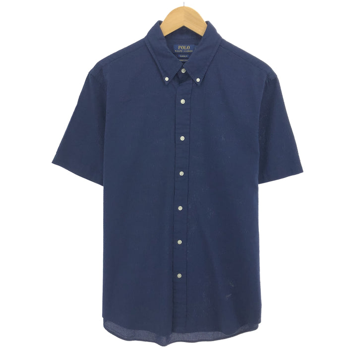 Ralph Lauren POLO RALPH LAUREN CLASSIC FIT Seersucker short sleeve button down shirt Men's L equivalent /eaa466945