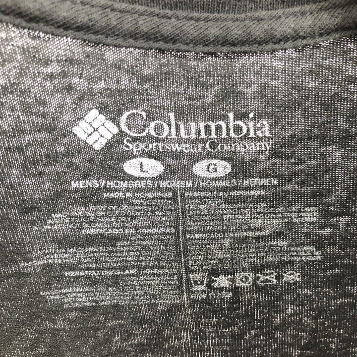 Columbia PFG Back Print Short Sleeve Printed T-Shirt Men's L Size cotton black type Vintage Second Hand